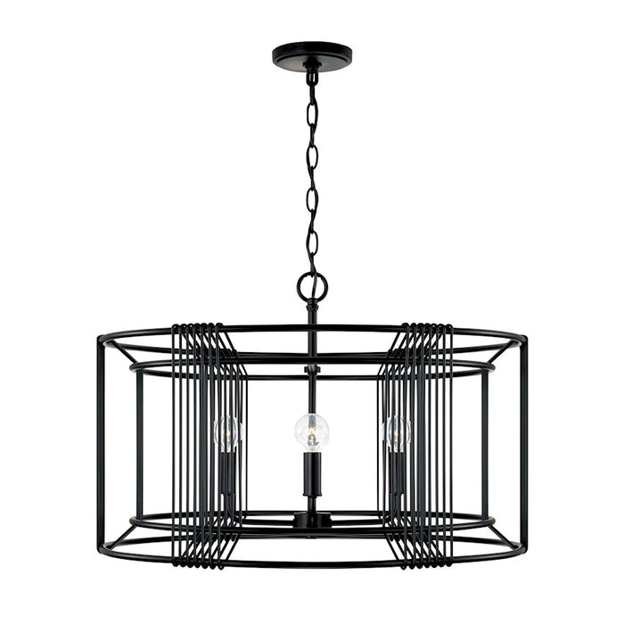 Capital Lighting Lennon 4 Light Pendant, Matte Black