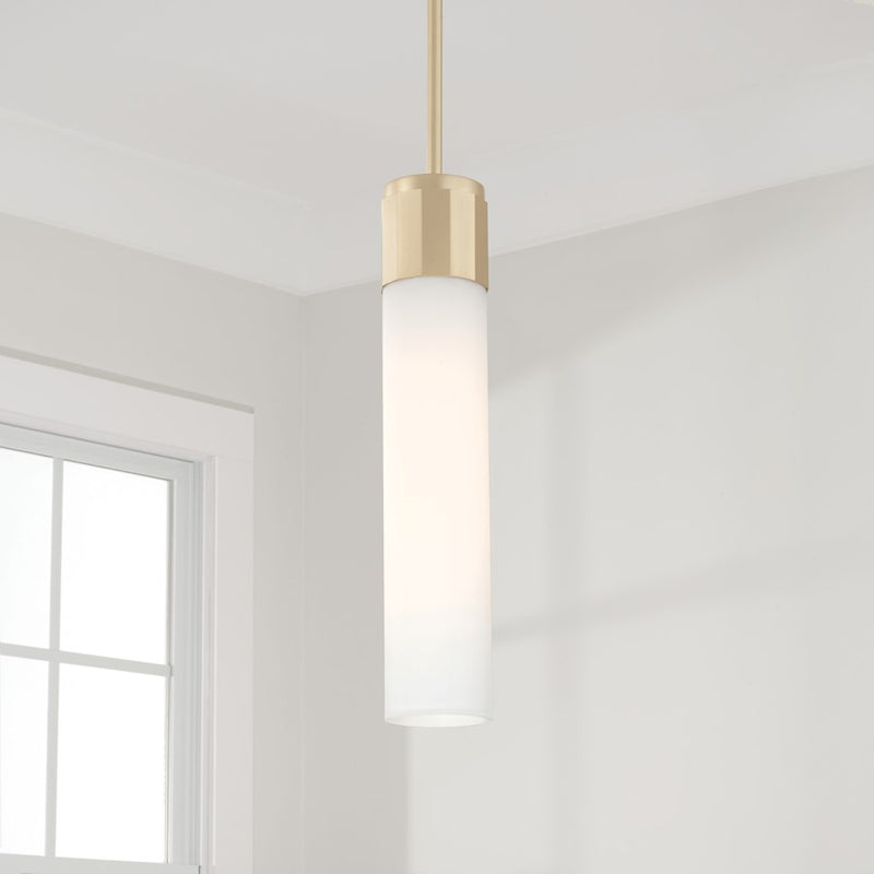 Capital Lighting Sutton 1 Light Pendant, Soft Gold/Soft White