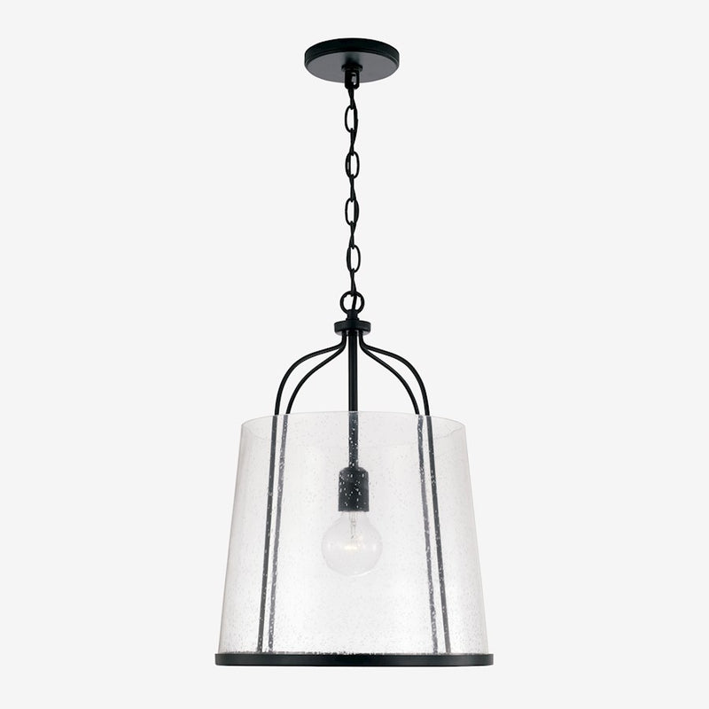 Capital Lighting Madison 1 Light Pendant, Clear Seeded