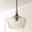 Capital Lighting Clive 1 Light Pendant, Grey/Black/Stone Seeded