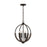 Capital Lighting Clive 4 Light Pendant, Grey/Black