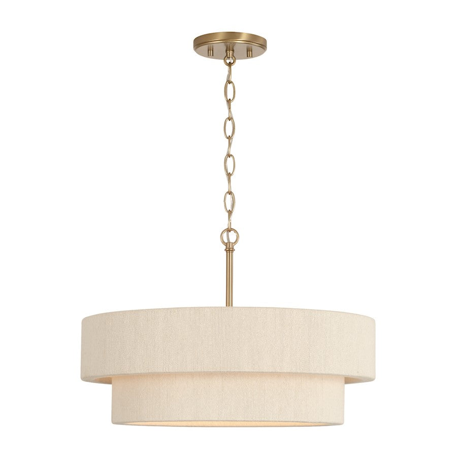 Capital Lighting Delaney 4 Light Dual Mount Pendant, Brass