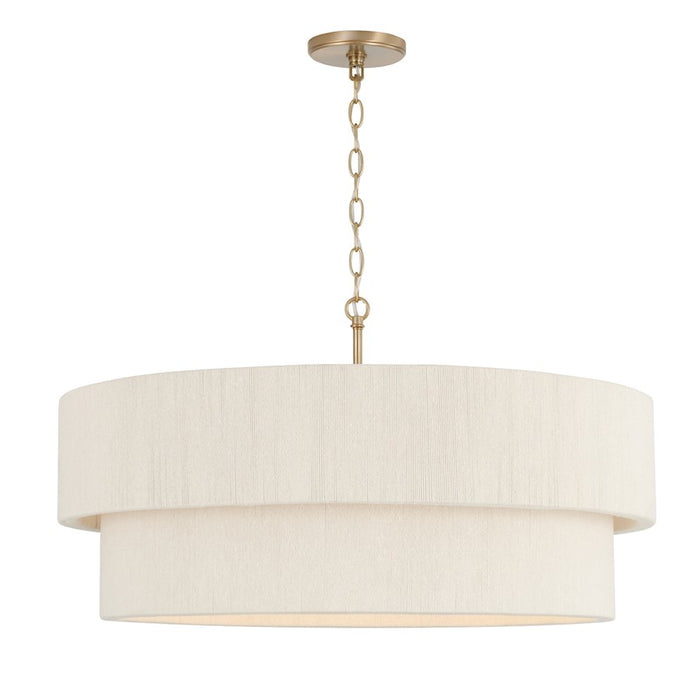 Capital Lighting Delaney 4 Light Pendant, Brass