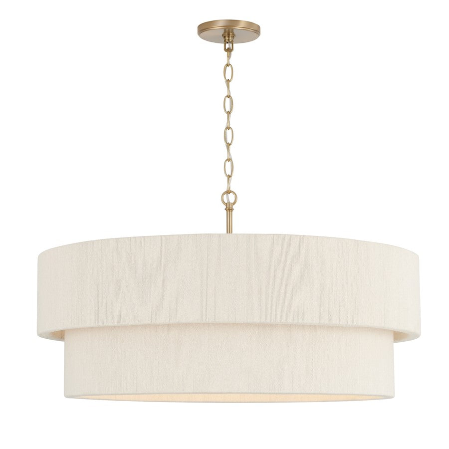 Capital Lighting Delaney 4 Light Pendant, Brass