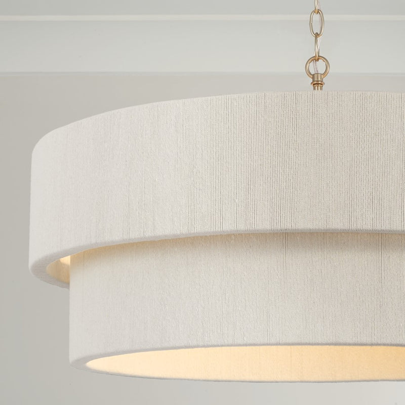 Capital Lighting Delaney 4 Light Pendant, Brass