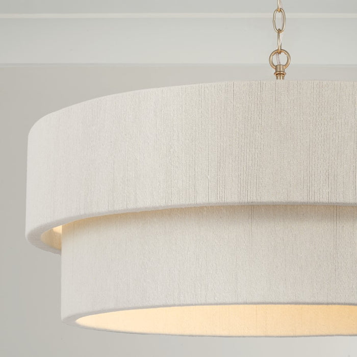 Capital Lighting Delaney 4 Light Pendant, Brass