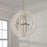 Capital Lighting Delaney 4 Light Pendant, Matte Brass