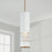 Capital Lighting Dash 1 Light Pendant, Aged Brass/White