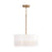 Capital Lighting Dash 1 Light Pendant, Aged Brass/White