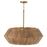 Capital Lighting Nadeau 6 Light Pendant, Light Wood/Patinaed Brass