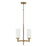 Capital Lighting Alyssa 4 Light Pendant, Brass/Faux Alabaster