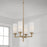 Capital Lighting Alyssa 4 Light Pendant, Brass/Faux Alabaster