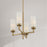 Capital Lighting Alyssa 4 Light Pendant, Brass/Faux Alabaster