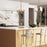 Capital Lighting Alyssa 4 Light Pendant, Brass/Faux Alabaster