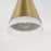 Capital Lighting Avant 1 Light Pendant, Brass/Black/Frosted
