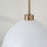 Homeplace Lighting Ross 1 Light Pendant, Brass