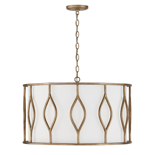 Capital Lighting Cohen 4 Pendant, Mystic Luster/White