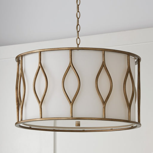 Capital Lighting Cohen 4 Pendant, Mystic Luster/White