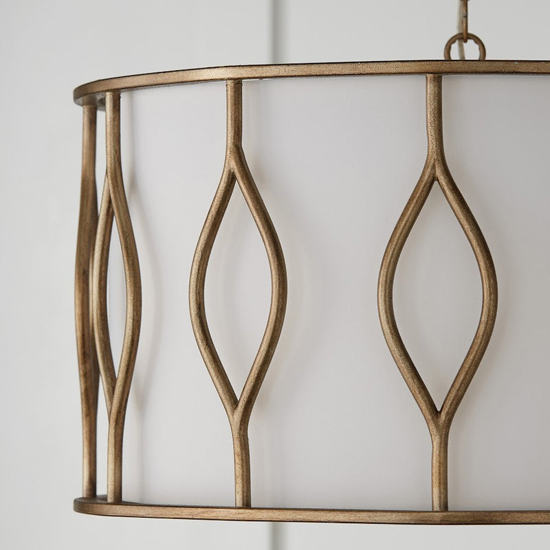 Capital Lighting Cohen 4 Pendant, Mystic Luster/White