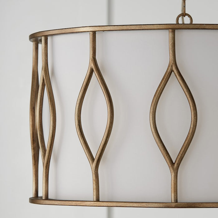 Capital Lighting Cohen 4 Pendant, Mystic Luster/White