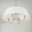 Capital Lighting Julia 4Lt Pendant, Brass/White Bolt-On