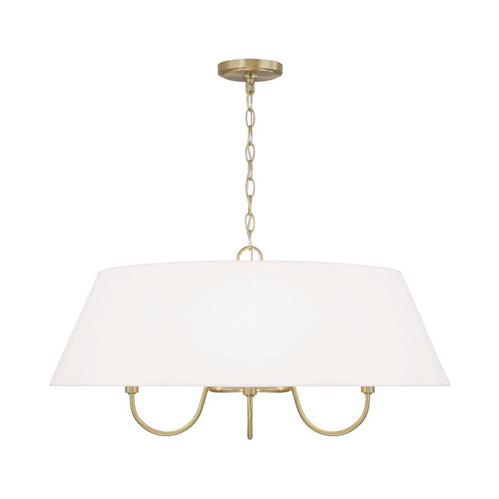 Capital Lighting Julia 4Lt Pendant, Brass/White Bolt-On