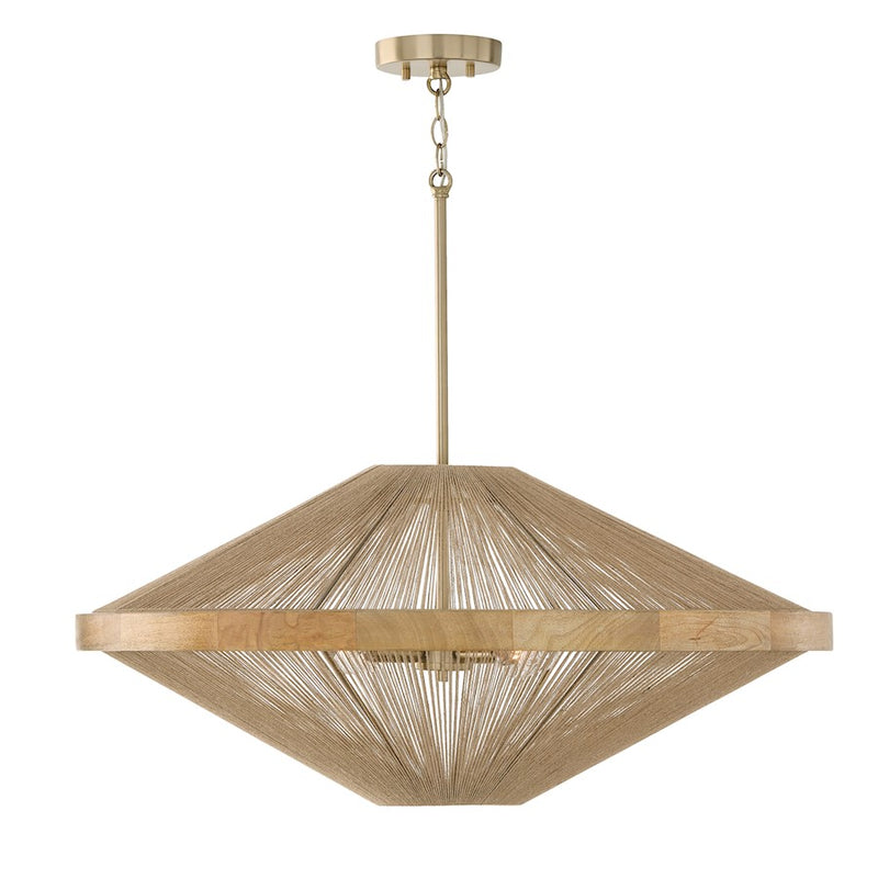 Capital Lighting Maya 4Lt 14" Pendant, Matte Brass