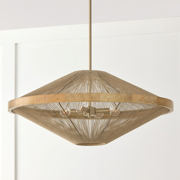 Capital Lighting Maya 4Lt 14" Pendant, Matte Brass