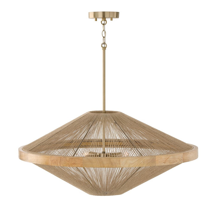 Capital Lighting Maya 4Lt 14" Pendant, Matte Brass