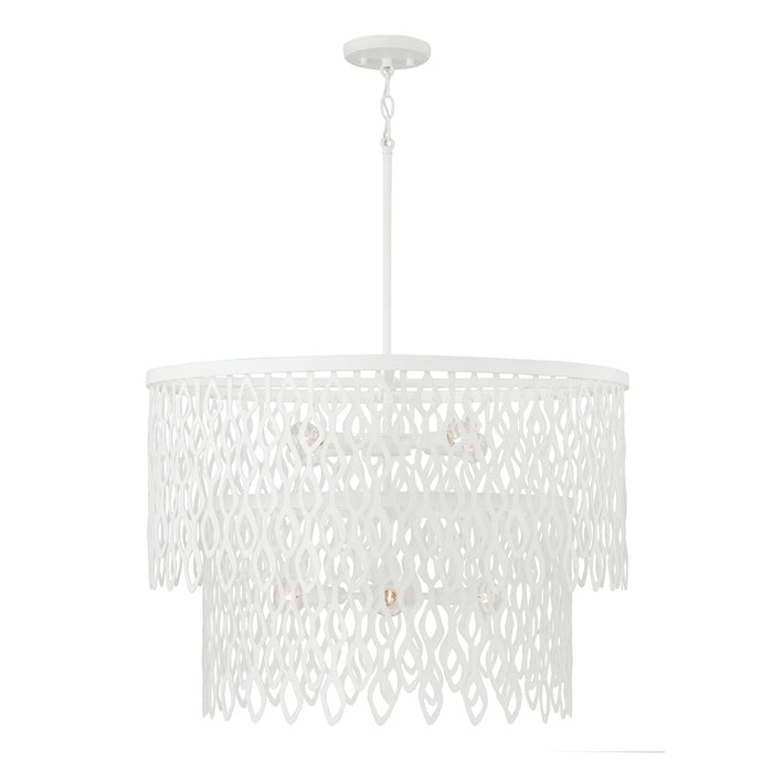 Capital Lighting Pheobe 7Lt Pendant, Matte White/ - 352971WE