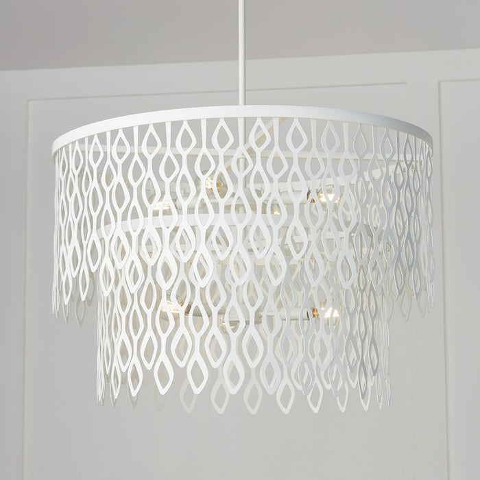 Capital Lighting Pheobe 7Lt Pendant, Matte White