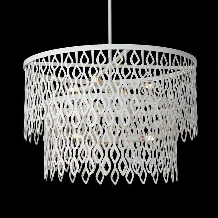 Capital Lighting Pheobe 7Lt Pendant, Matte White