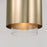 Capital Lighting Weller 1Lt Pendant, Matte Brass/Clear Seeded