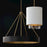 Capital Lighting Weller 1Lt Pendant, Matte Brass/White/Clear Seeded