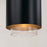 Capital Lighting Weller 1Lt Pendant, Matte Brass/Black/Clear Seeded