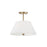 Capital Lighting Parson 3Lt Semi Flush, Brass/White Bolt-On - 353231MA