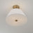 Capital Lighting Parson 3Lt Semi Flush, Brass/White Bolt-On