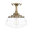Capital Lighting Schoolhouse 1 Light Semi-Flush Mount, Aged Brass