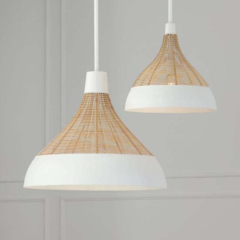 Capital Lighting Kali 1 Light 14" Pendant, Matte White