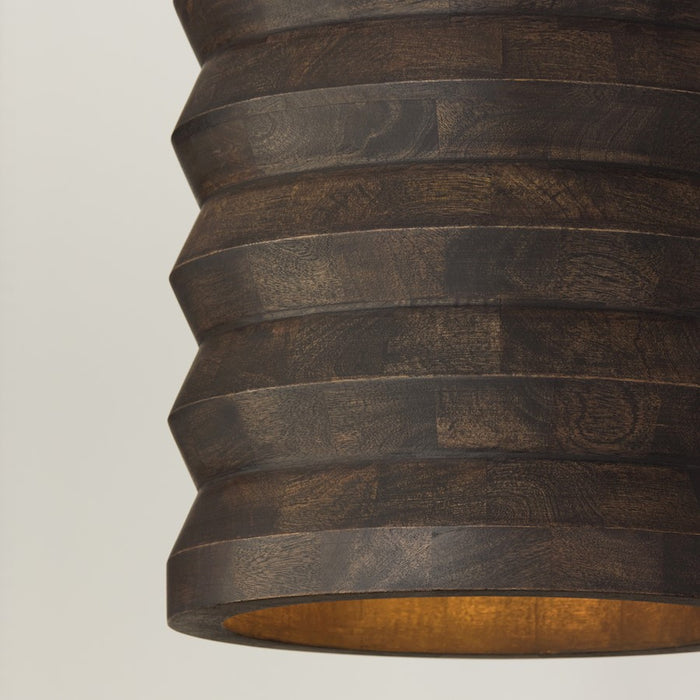 Capital Lighting Dunn 1 Light Pendant, Espresso Stain and Black