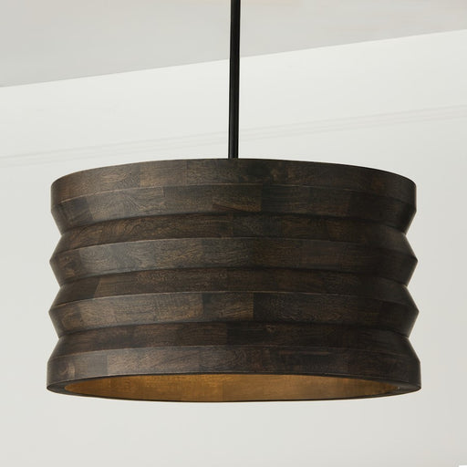 Capital Lighting Dunn 4 Light Pendant, Espresso Stain and Black