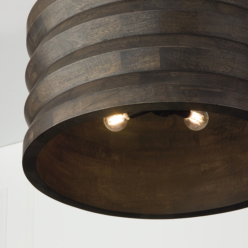 Capital Lighting Dunn 4 Light Pendant, Espresso Stain and Black