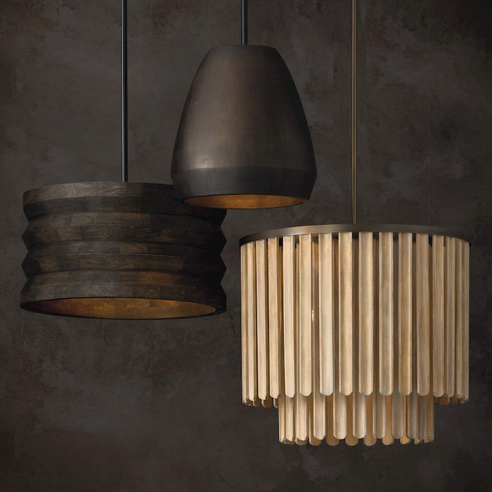 Capital Lighting Dunn 4 Light Pendant, Espresso Stain and Black