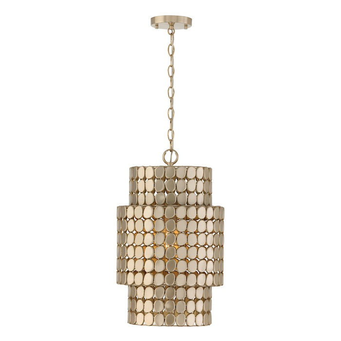Capital Lighting Eliana 1 Light Pendant, Champagne Brass - 354111HB