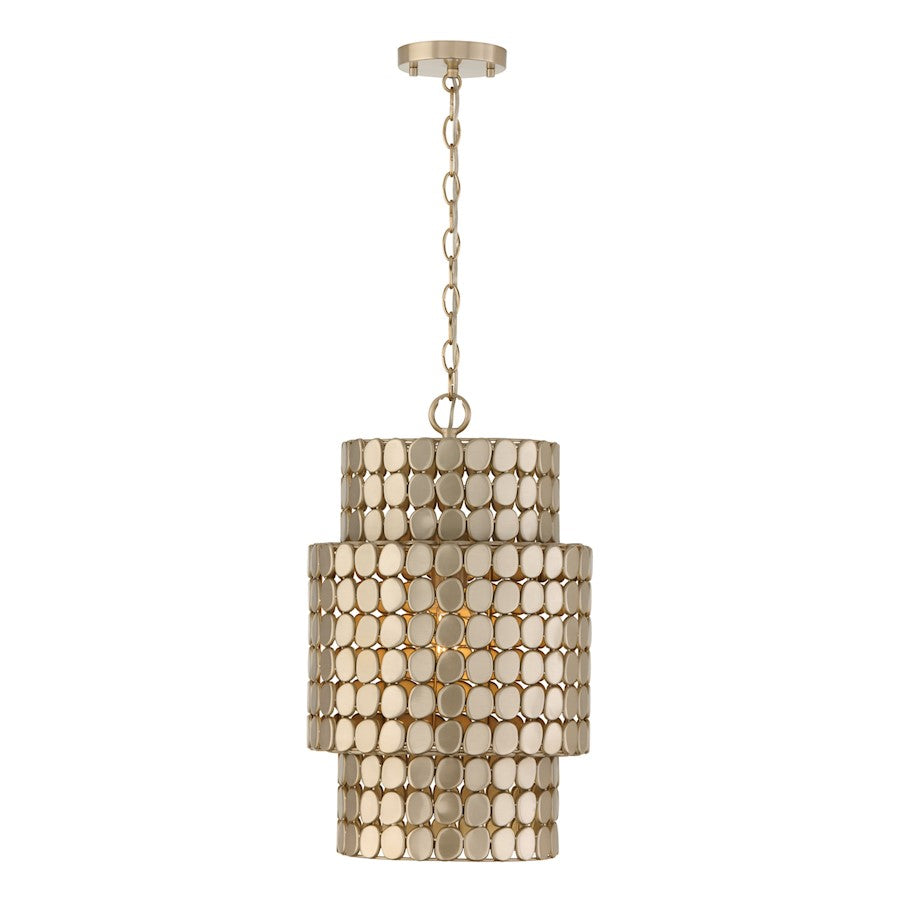 Capital Lighting Eliana 1 Light Pendant, Champagne Brass - 354111HB