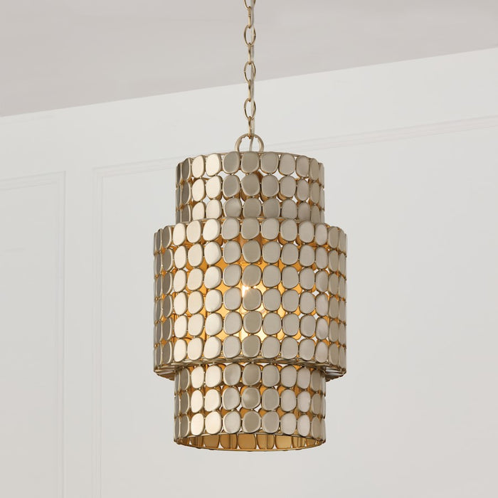 Capital Lighting Eliana 1 Light Pendant, Champagne Brass