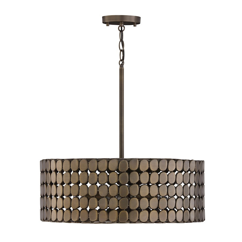 Capital Lighting Eliana 4 Light Pendant, Dark Brass