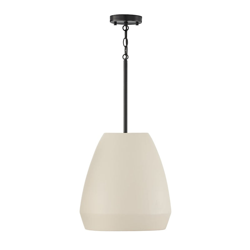 Capital Lighting Della 1 Light 14" Pendant, Terracotta Ivory