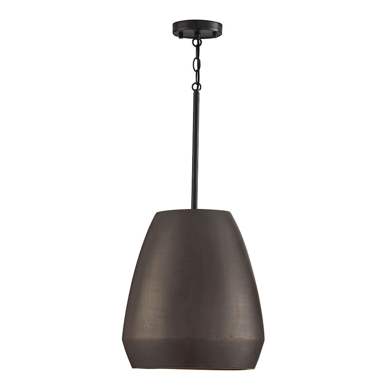 Capital Lighting Della 1 Light 14" Pendant, Terracotta Umber