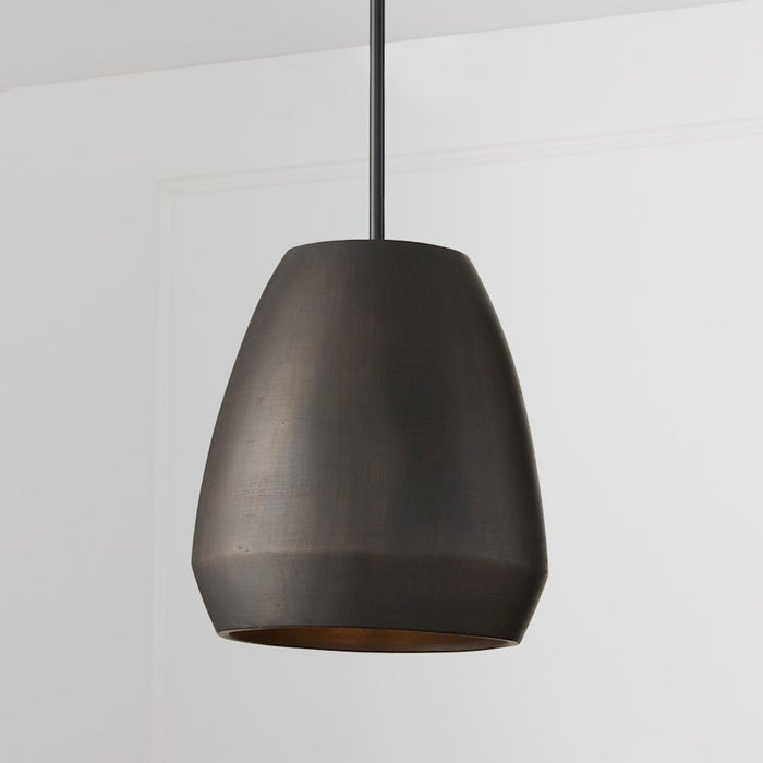 Capital Lighting Della 1 Light 14" Pendant, Terracotta Umber